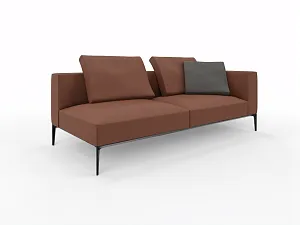 Sofa with one armrest right 2,5 seater JAAN LIVING cognac