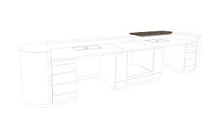 Counter counter top 1600mm wood