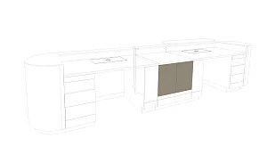 Retrofit doors printer cabinet
