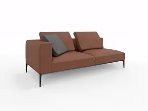 Sofa with one armrest left 2,5 seater JAAN LIVING cognac