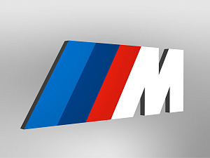 BMW M logo size E2 wall mounted, illuminated