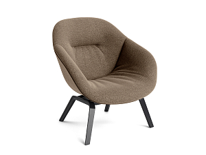 Lounge Chair AAL 83 Soft Cognac/ Grey & Solid Black Oak About A Lounge