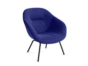Lounge Chair AAL 87 Soft Blue - Violet & Black  Powder Coated Steel About A Lounge