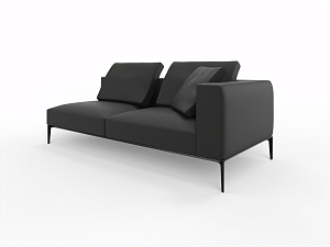 Sofa with one armrest right 2,5 seater JAAN LIVING black