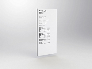 Directional sign large, wallmounted<br />
B 1000 x H 2000 mm