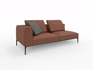 Sofa with one armrest left 2,5 seater JAAN LIVING cognac