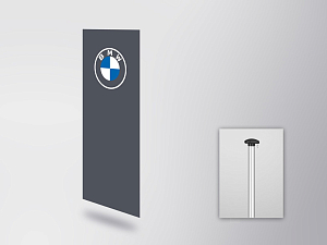 BMW Logo Motorrad flag (vertical) (80515A498E8)