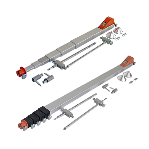 Telescopic measuring rod set