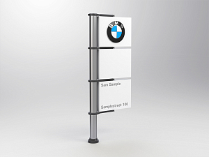 BMW pylon P3<br />
without dealer lettering and anchor cage